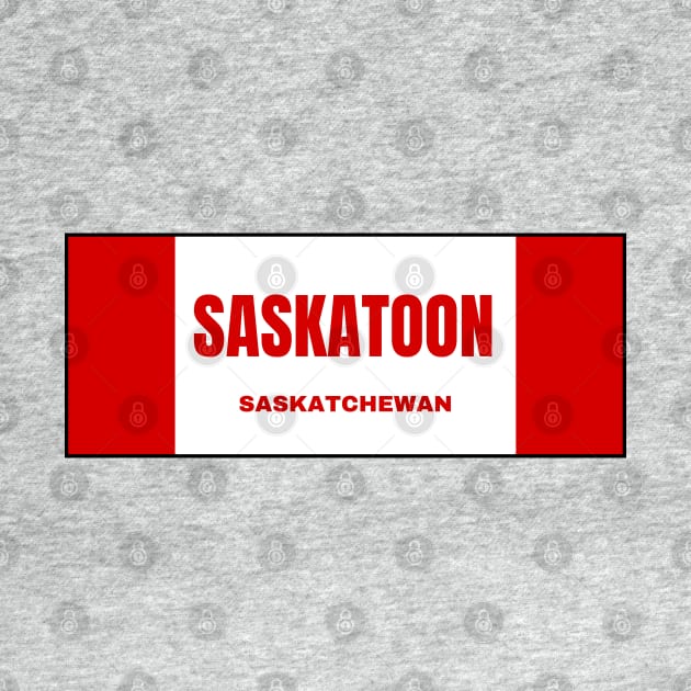 Saskatoon City in Canadian Flag Colors by aybe7elf